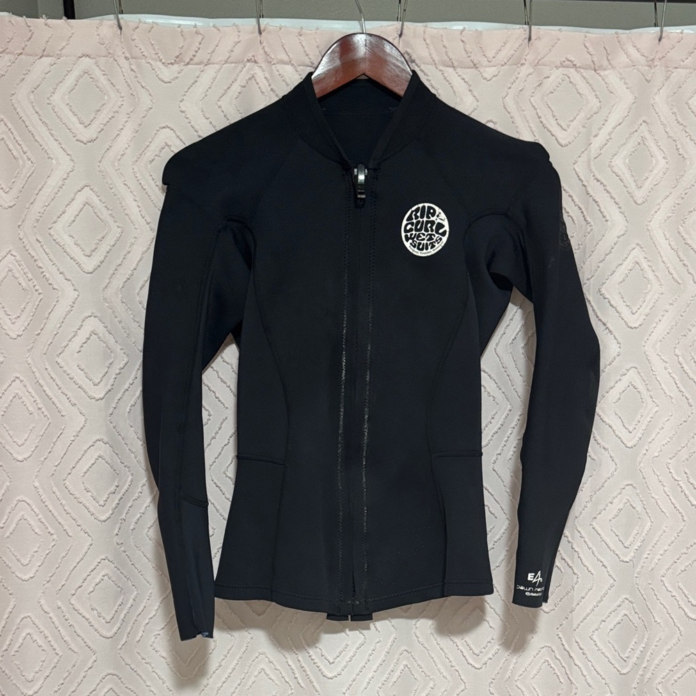 Rip Curl Black Neoprene wet suit jacket